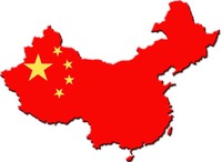 China Flag Map