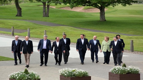 Ten leaders at G8 summit 2013