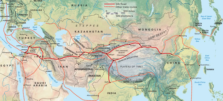Image result for yeni ipek yolu haritası